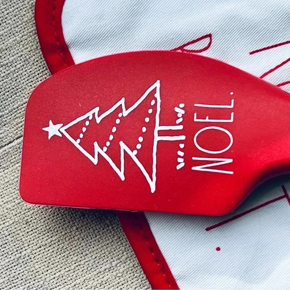 NEW Rae Dunn Measurements Spatula & Potholder SET -MERRY & BRIGHT on binder ring - Picture 11 of 11